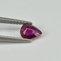 0.56 cts Natural Burma Ruby Loose Gemstone Pear Cut