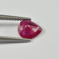 1.29 cts Natural Burma Ruby Loose Gemstone Pear Cut