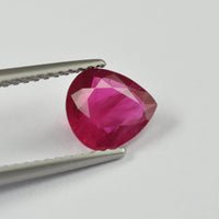 1.29 cts Natural Burma Ruby Loose Gemstone Pear Cut