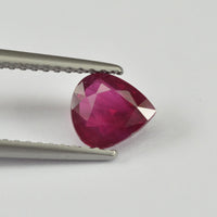 1.50 cts Natural Burma Ruby Loose Gemstone Pear Cut