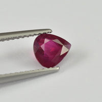 1.50 cts Natural Burma Ruby Loose Gemstone Pear Cut