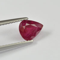 0.96 cts Natural Burma Ruby Loose Gemstone Pear Cut