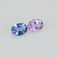 0.63 cts Natural Fancy Sapphire Loose Pair Gemstone Oval Cut