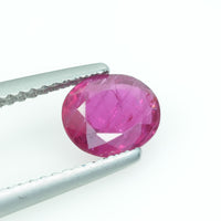 1.00 Cts Natural Ruby Loose Gemstone Oval Cut