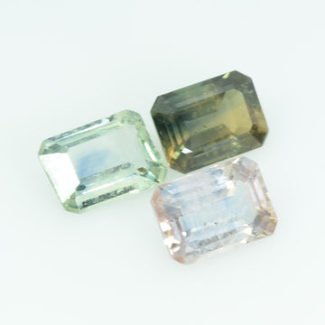 7x5 MM lot Natural Multi-Color Sapphire Loose Gemstone Octagon Cut