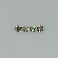 1.4-4 mm Natural Yellowish Green Sapphire Loose Gemstone Round Diamond Cut Vs Quality Color