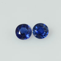 3.8 mm Natural Blue Sapphire Loose Gemstone Round Diamond Cut