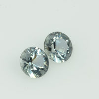 4.0 mm Natural Teal Green Sapphire Loose Pair Gemstone Round Cut