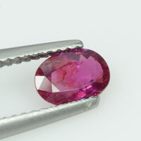 0.76 cts Unheated Natural Burma Ruby Loose Gemstone Oval Cut