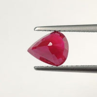 1.50 cts Natural Burma Ruby Loose Gemstone Pear Cut