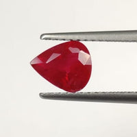 1.50 cts Natural Burma Ruby Loose Gemstone Pear Cut