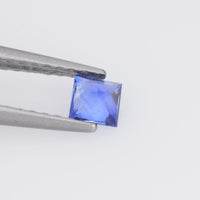 3.2-4.0 MM Natural Princess Cut Blue Sapphire Loose Gemstone