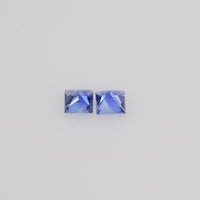 3.3-3.7 MM Natural Princess Cut Blue Sapphire Loose Gemstone