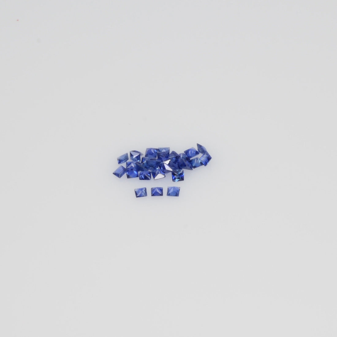 1.1-1.8 MM Natural Princess Cut Blue Sapphire Loose Gemstone