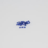 1.1-1.8 MM Natural Princess Cut Blue Sapphire Loose Gemstone