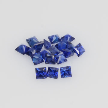 1.6-2.3 MM Natural Princess Cut Blue Sapphire Loose Gemstone