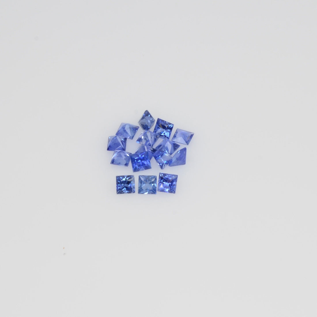 2.2-2.7 MM Natural Princess Cut Blue Sapphire Loose Gemstone