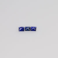 2.6-3.0 MM Natural Princess Cut Blue Sapphire Loose Gemstone