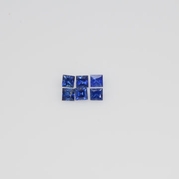 2.6-3.0 MM Natural Princess Cut Blue Sapphire Loose Gemstone