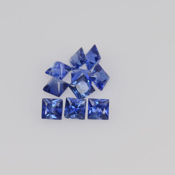 2.6-3.2 MM Natural Princess Cut Blue Sapphire Loose Gemstone