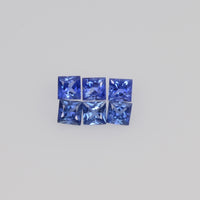 2.6-3.2 MM Natural Princess Cut Blue Sapphire Loose Gemstone