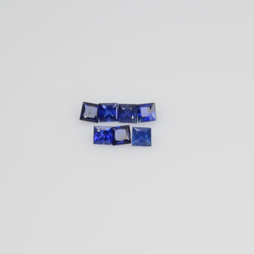 2.9-4.6 MM Natural Princess Cut Blue Sapphire Loose Gemstone