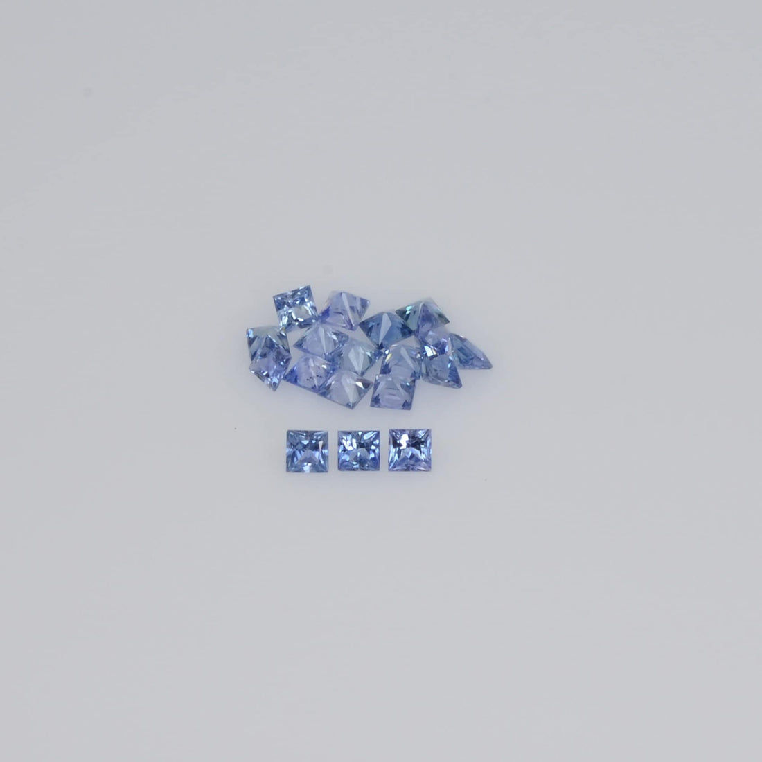 1.3-3.7 MM Natural Princess Cut Blue Sapphire Loose Gemstone