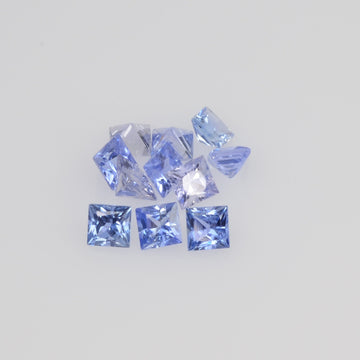 3.2-4.4 MM Natural Princess Cut Blue Sapphire Loose Gemstone