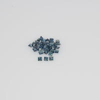 1.3-2.7 MM Natural Princess Cut Teal Blue Green Sapphire Loose Gemstone
