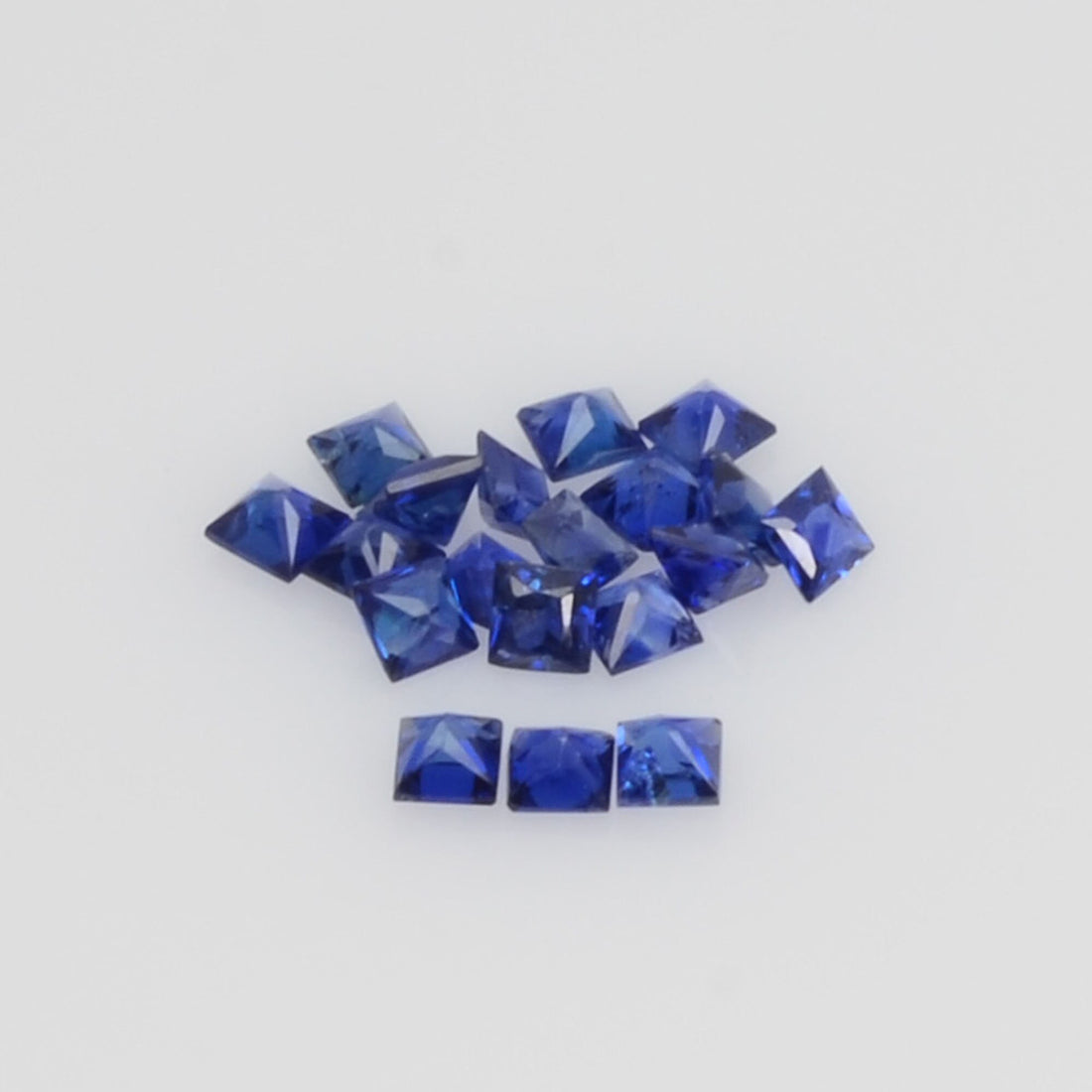 1.6-2.3 MM Natural Princess Cut Blue Sapphire Loose Gemstone
