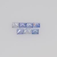 2.3-2.6 MM Natural Princess Cut Blue Sapphire Loose Gemstone