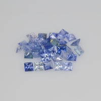3.1-5.0 MM Natural Princess Cut Blue Sapphire Loose Gemstone
