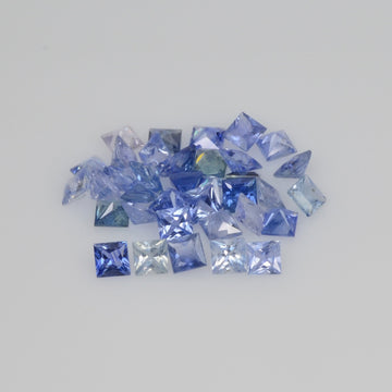 3.1-5.0 MM Natural Princess Cut Blue Sapphire Loose Gemstone