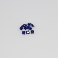 1.9-3.8 MM Natural Princess Cut Blue Sapphire Loose Gemstone