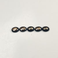 6 MM-8x6 MM Unheated Natural Black Star Sapphire Loose Gemstone Oval Cut