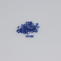 1.0-5.1 MM Natural Princess Cut Blue Sapphire Loose Gemstone