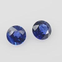 5.9 MM Natural Blue Sapphire Loose Pair Gemstone Round Cut