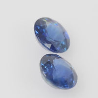 6.5 MM Natural Blue Sapphire Loose Pair Gemstone Round Cut