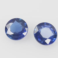 6.2 MM Natural Blue Sapphire Loose Pair Gemstone Round Cut