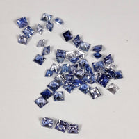 2.3 - 2.8 MM Natural Princess Cut Blue-Purple Sapphire