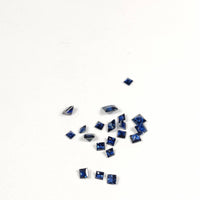 1.8 - 3.3 MM Natural Princess Cut Blue Sapphire