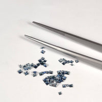 1.2 - 3.3 MM Natural Blue Sapphire Loose Gemstone Princess Cut