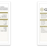 3.20 ctw E VVS2 GIA Certified Round Brilliant Natural Diamond Earring | 18K White Gold | Classic Collection | Solitaire Earring