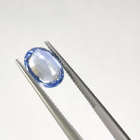 3.08 cts Unheated Natural Pastel Blue Sapphire Loose Gemstone Oval Cut