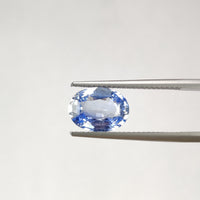 3.08 cts Unheated Natural Pastel Blue Sapphire Loose Gemstone Oval Cut