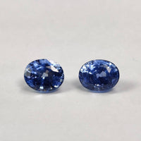 2.91 cts Unheated Natural Pastel Blue Sapphire Loose Gemstone Oval Cut Pair