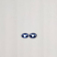2.81 cts Unheated Natural Pastel Blue Sapphire Loose Gemstone Oval Cut Pair