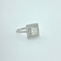 1.01 ct F VVS2 GIA Certified Princess Cut Natural Diamond Ring | 18K White Gold | Classic Collection | Solitaire Ring | Engagement Ring