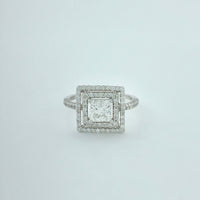 1.01 ct F VVS2 GIA Certified Princess Cut Natural Diamond Ring | 18K White Gold | Classic Collection | Solitaire Ring | Engagement Ring