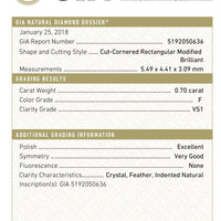 3.50 ctw F-G IF-VS1 GIA Certified Radiant Natural Diamond Ring | 18K White Gold | Classic Collection | 5 Stone Ring